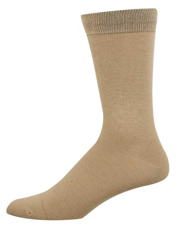 Men's Bamboo Solid Crew Sock -Hemp Heather