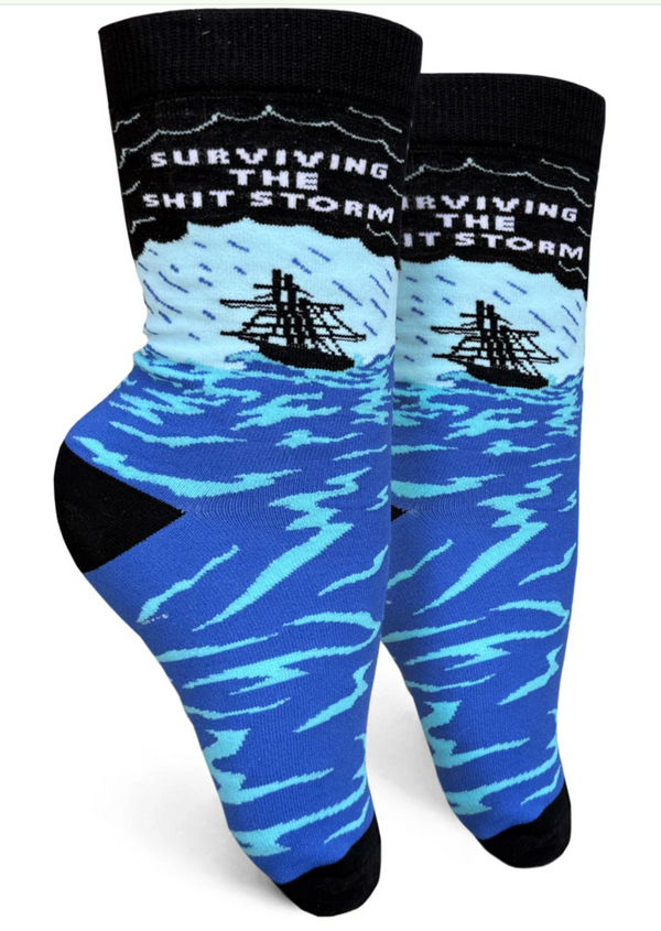 Women's Surviving the Shit Storm Crew Socks