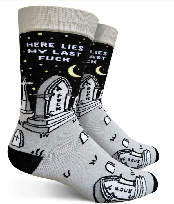 Men's Here Lies My Last Fuck Crew Sock
