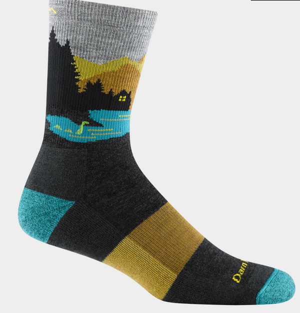 DT -Men's Close Encounters Micro Crew Midweight Hiking Socks-Charcoal -XLarge