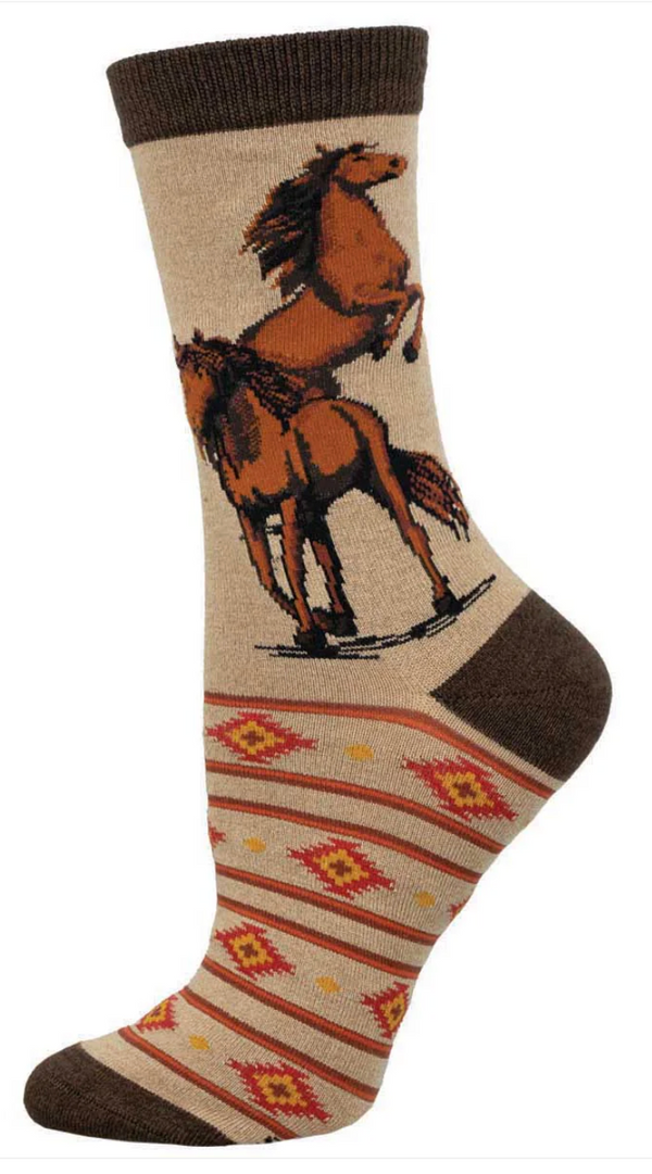 Women's Bamboo Wild Horse Crew Sock