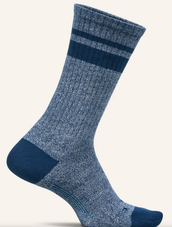 Feetures Everyday Max Cusshion Crew Socks - Anytime Blue - Medium