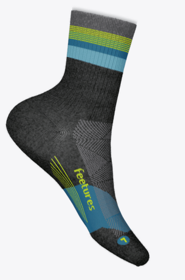 Feetures Merino Max Cushion Micro Crew -Luminous Black - XLarge