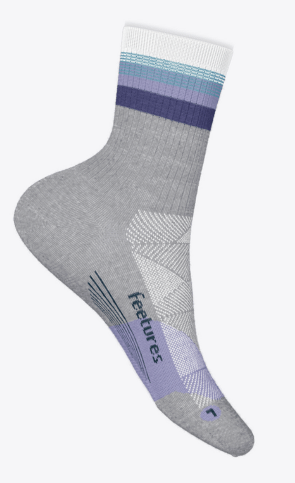 Feetures Merino Max Cushion Micro Crew -Luminous Gray - Large
