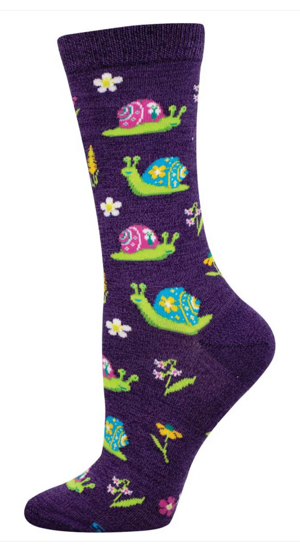 Women's Bamboo Scenic Snails Crew Sock