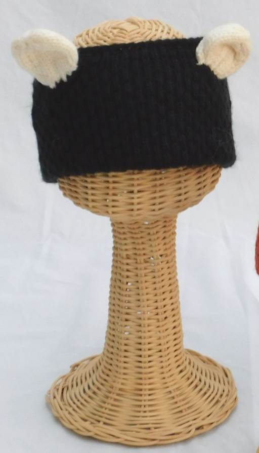 Knit Headband - Black Panda