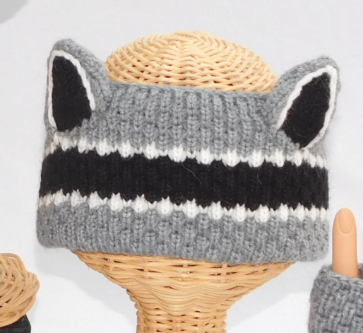 Knit Headband -Raccoon