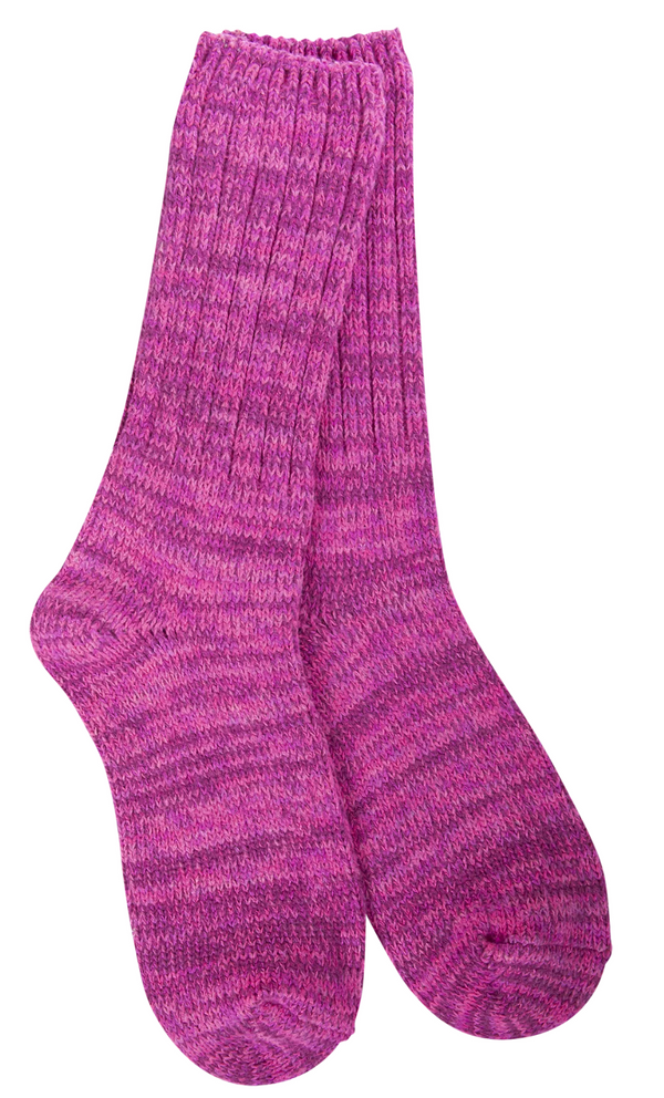 Women's Ragg Crew Sock -Hot Pink