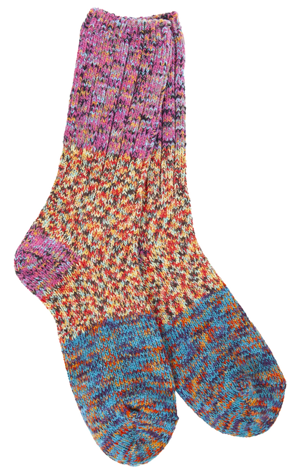Women's Ragg Crew Sock -Fiesta Multi