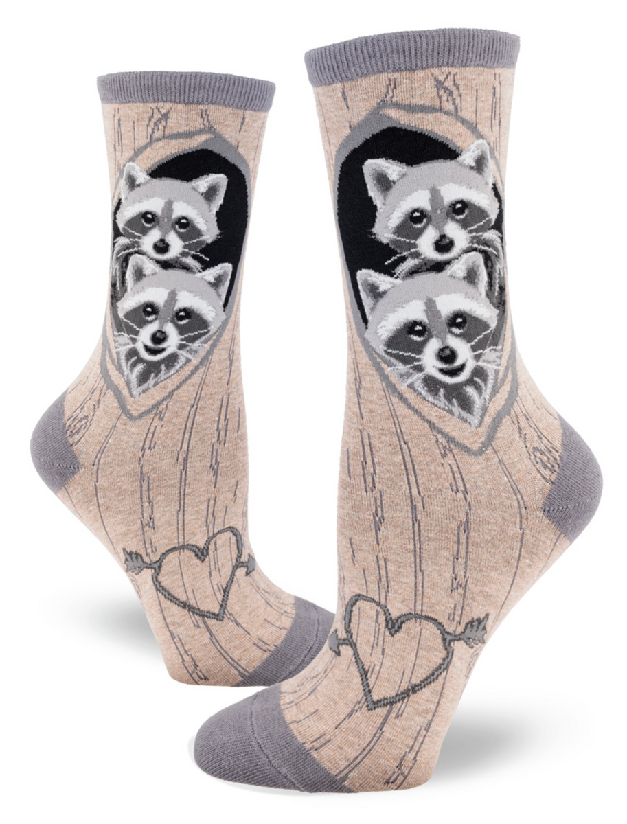 Women's Raccoons' Den Crew Socks | Soxalito
