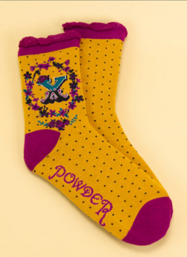 A-Z Alphabet Monogram Letter Ankle Socks: Y