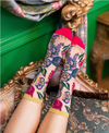 Festive Floral Sheer Crew Sock