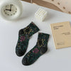 3D Flower Bohemian Women's Socks -Grey