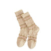 Maillard Lace Trim Crew Socks -Brown