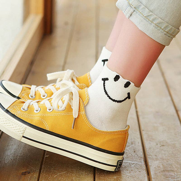 Smiley Face Assorted Ankle Sock