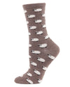 Women's Cashmere Sheep Crew Socks: Light Denim Heather / 9-11*