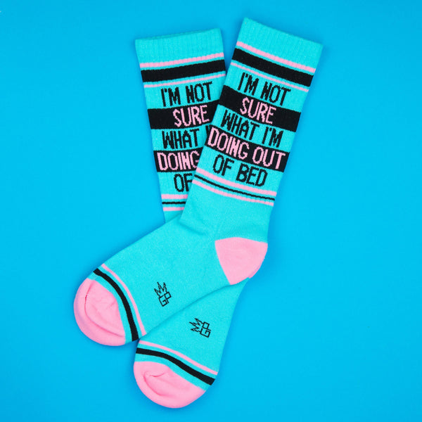 I'm Not Sure What I'm Doing Out Of Bed Gym Crew Socks