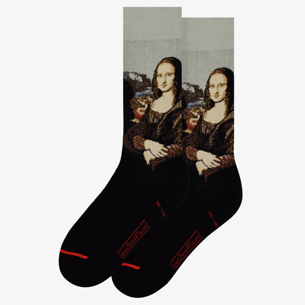 Art Socks -Leonardo da Vinci - Mona Lisa: Green / EU 40-46 | UK 6½-11 | US 9-13½