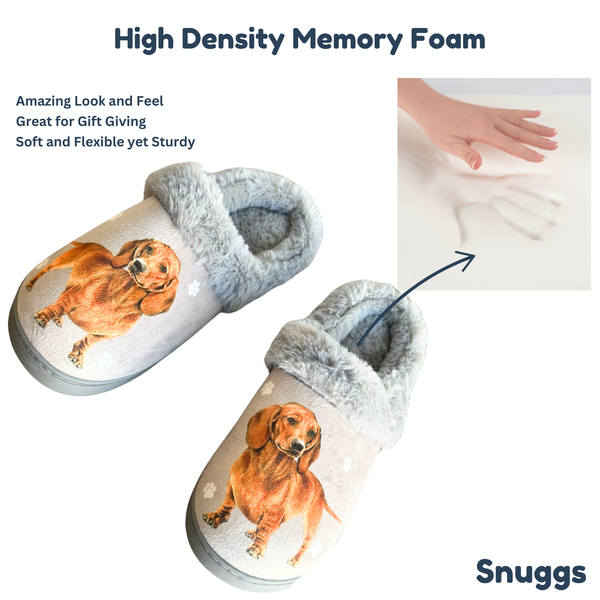 Snuggs Dachshund, Red Slipper - Comfy - Pet lovers: Large