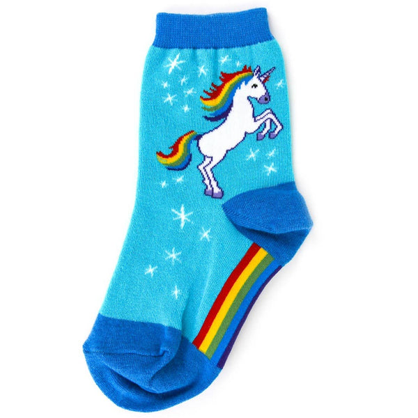 Youth Unicorn Socks: Youth 7-10 Years (Shoe Size 12-5Y)