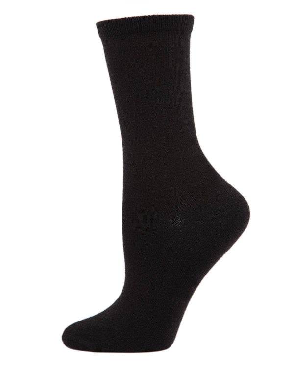 Flatknit Cashmere Crew Sock: Kombu Green / 9-11