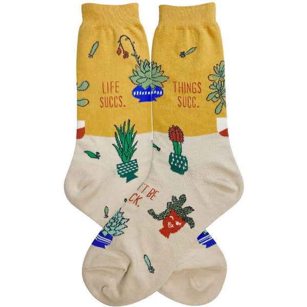 Women's Succulents Crew Socks