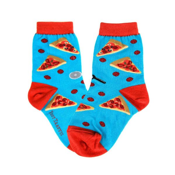 Youth Pizza Slice Socks: Youth 7-10 Years (Shoe Size 12-5Y)