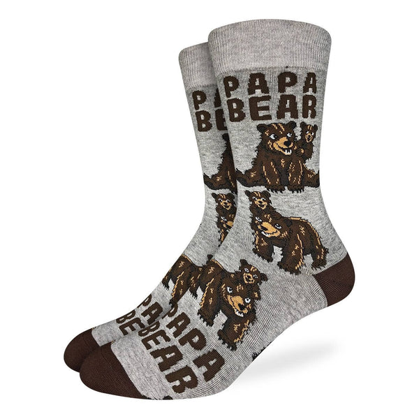 Men's King Size Papa Bear Socks: Shoe Size 13-17