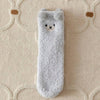 Cute Animal Print Towel Socks -BROWN BEAR / One Size