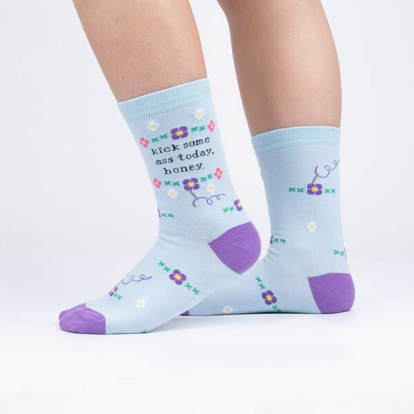 Women's Kick Some Ass Today Crew Sock
