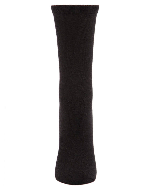 Flatknit Cashmere Crew Sock: Med Denim Heather / 9-11