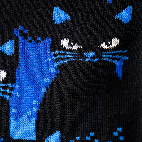 Junior Knee-High Sock: Cats In the Dark