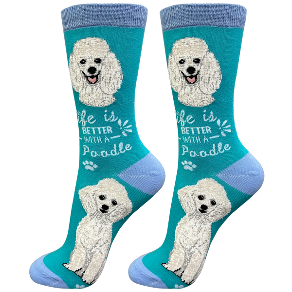 Poodle Dog Socks - Fun Novelty Crew Socks - Unisex