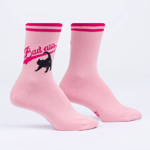 Women's Bad Ass Cat Crew Sock