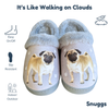 Snuggs Pug Slipper - Comfy - Pet lovers: Large