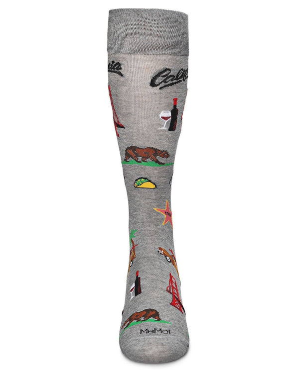 California Cool Bamboo Blend Novelty Crew Sock -Large