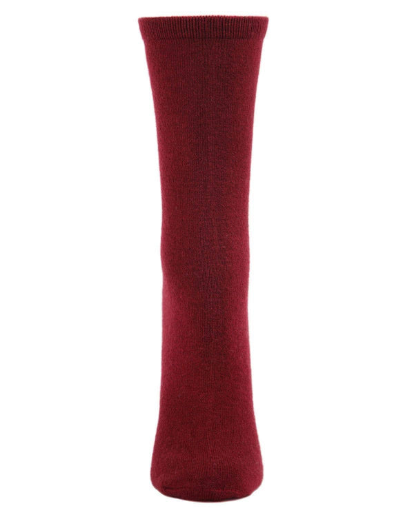 Flatknit Cashmere Crew Sock: Med Gray Heather / 9-11