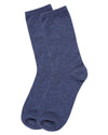 Flatknit Cashmere Crew Sock: Med Denim Heather / 9-11