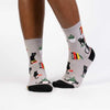 Women’s Crew Sock: Booked For Meow