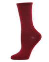 Flatknit Cashmere Crew Sock: Med Denim Heather / 9-11