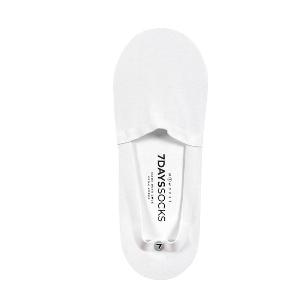 No Show Non Slip Premium Socks -White -Medium