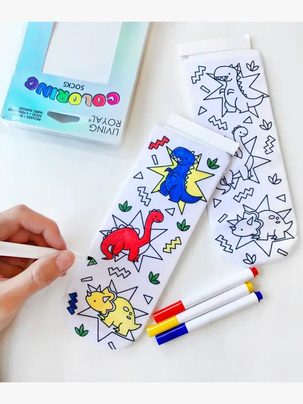 Coloring Socks -Whimsical Butterflies