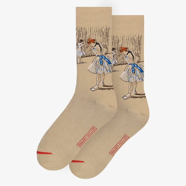 Art Socks -Edgar Degas - The Little Fourteen Years Old Dancer: Beige / EU 36-40 | UK 3½-6½ | US 6-9