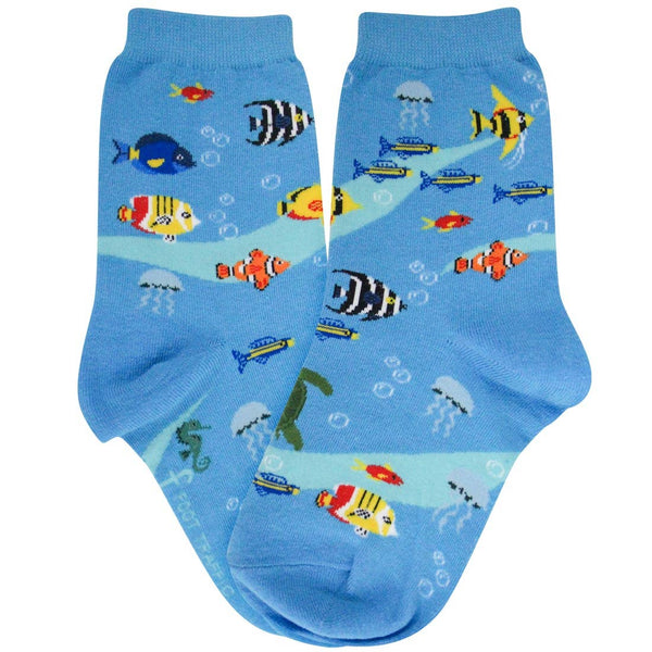 Kid's Aquarium Socks: Kids 4-7 Years (Shoe Size 10-1Y)