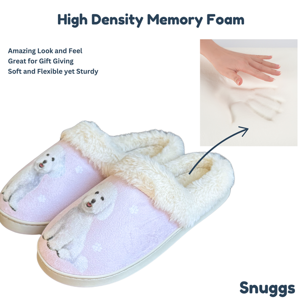 Snuggs Bichon Frise Slipper - Comfy - Pet lovers: Small