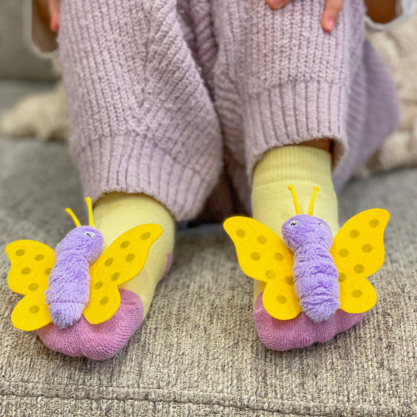 Butterfly Boogie Toes Rattle Socks: 1 - 2 Y