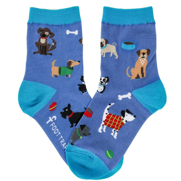 Youth Dogs Socks: Youth 7-10 Years (Shoe Size 12-5Y)