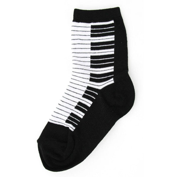 Youth Piano Socks: Youth 7-10 Years (Shoe Size 12-5Y)