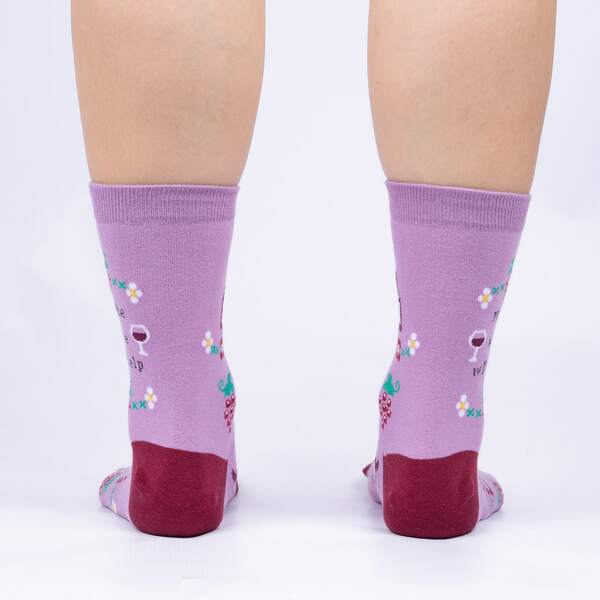 Women's Maybe Wine Will Help Crew Sock