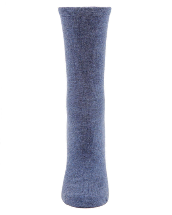 Flatknit Cashmere Crew Sock: Kombu Green / 9-11